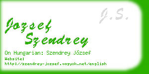 jozsef szendrey business card