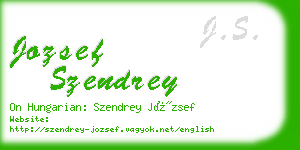 jozsef szendrey business card